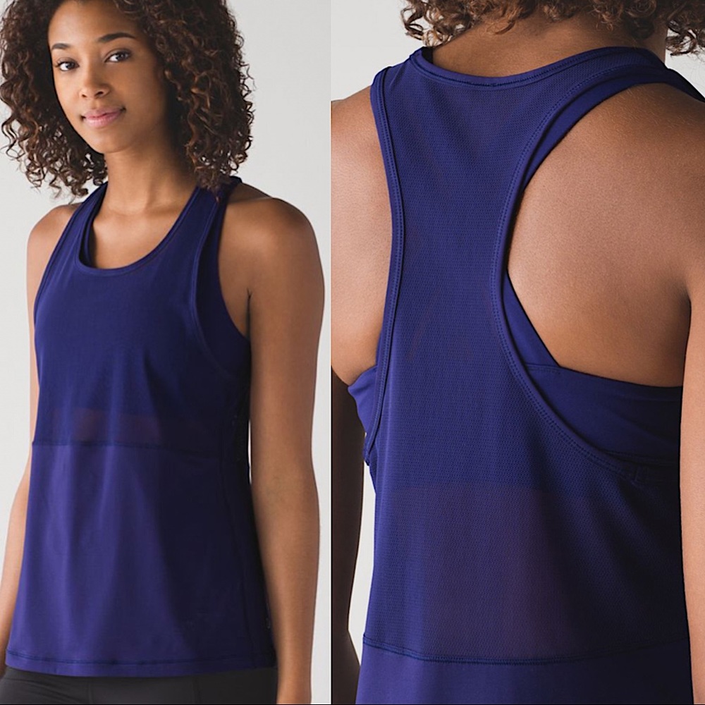 Lululemon Fast As Light 2-In-1 Tank - emperor blue